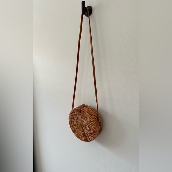 Twig and arrow round rattan summer Crossbody bag - Picture 6 of 6